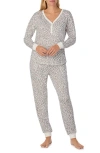 Kate Spade New York Print Henley Pajamas In Animal Print