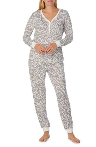 Kate Spade New York Print Henley Pajamas In Animal Print