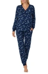 Kate Spade New York Print Henley Pajamas In Blue