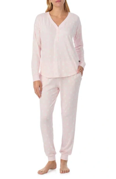 Kate Spade New York Print Henley Pajamas In Pink