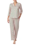 Kate Spade New York Print Jersey Pajamas In Pink/prt