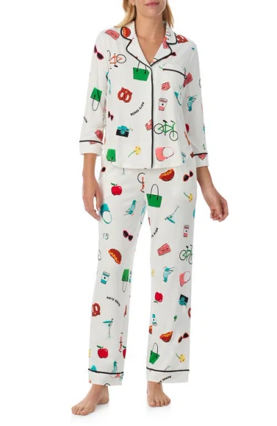 Kate Spade New York Print Pajamas In White