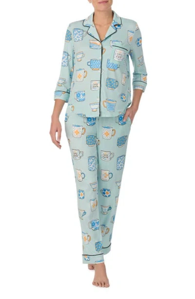 Kate Spade New York Print Pajamas In Blue