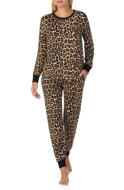 Kate Spade New York Print Pajamas In Brown