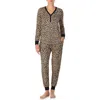Kate Spade New York Print Pajamas In Brown Animal Print