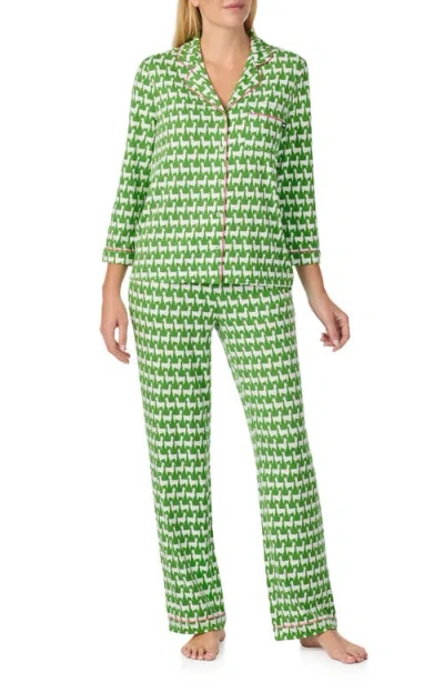 Kate Spade New York Print Pajamas In Green