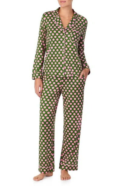 Kate Spade New York Print Pajamas In Green Dot