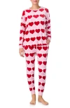 Kate Spade New York Print Pajamas In Pink Print
