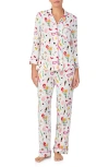 Kate Spade New York Print Pajamas In White Multi