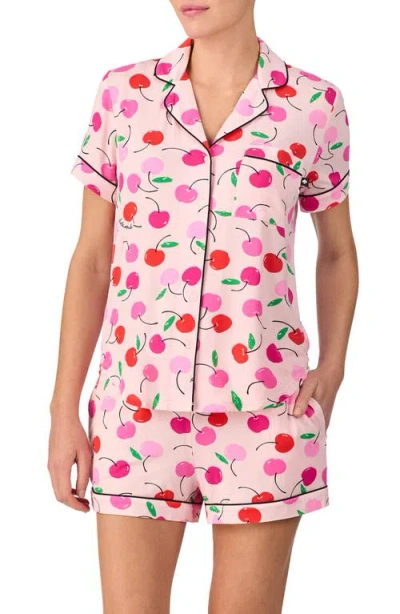 Kate Spade New York Print Short Pajamas In Pink