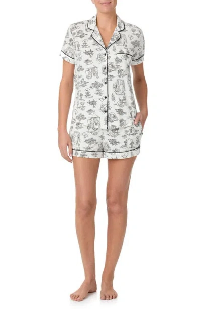 Kate Spade New York Print Short Pajamas In Animal Print