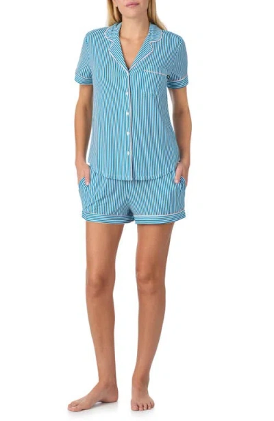 Kate Spade New York Print Short Pajamas In Blue