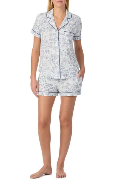 Kate Spade New York Print Short Pajamas In Blue