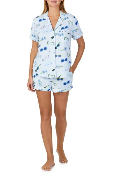 Kate Spade New York Print Short Pajamas In Blue