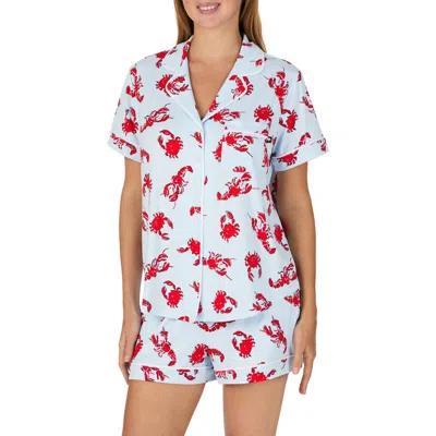 Kate Spade New York Print Short Pajamas In Blue