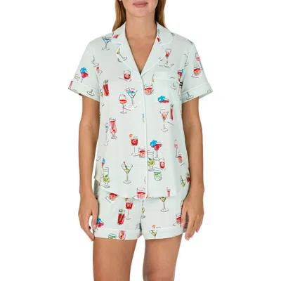Kate Spade New York Print Short Pajamas In Blue