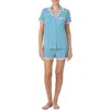 Kate Spade New York Knit Boxer Pajama Set In Blue Stripe