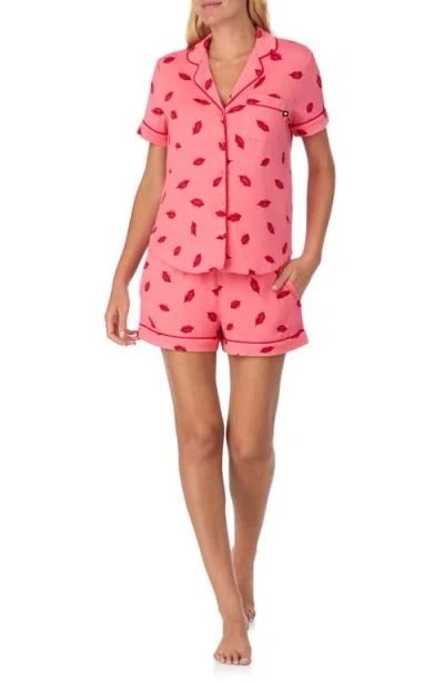 Kate Spade New York Print Short Pajamas In Pink