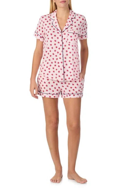 Kate Spade New York Print Short Pajamas In Pink