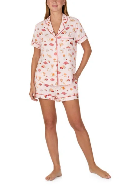 Kate Spade New York Print Short Pajamas In Pink