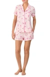 Kate Spade New York Jersey Boxer Pajama Set In Pink Prt