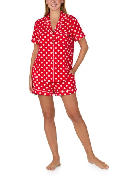 Kate Spade New York Print Short Pajamas In Red
