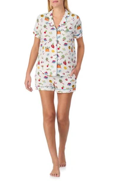 Kate Spade New York Print Short Pajamas In White