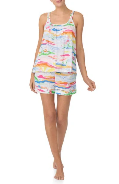 Kate Spade New York Print Short Pyjamas In White/print