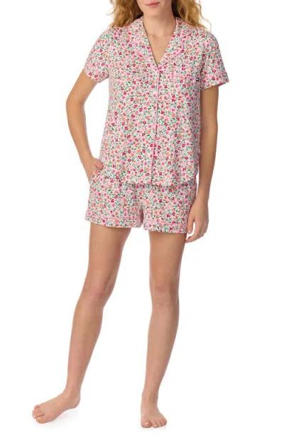 Kate Spade New York Print Short Sleeve Pajamas In Pink