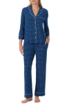Kate Spade New York Print Stretch Modal Pajamas In Blue