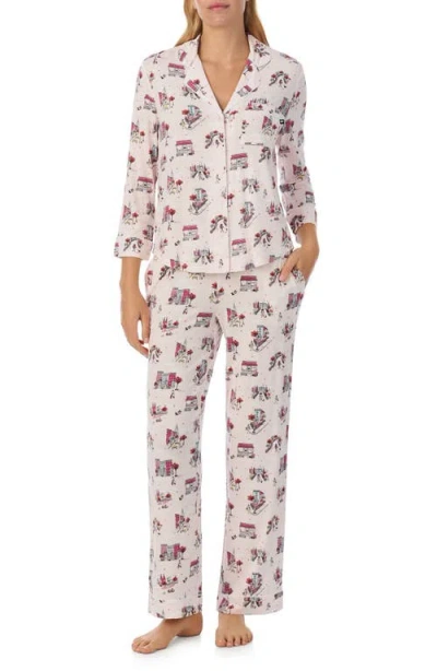 Kate Spade New York Print Stretch Modal Pajamas In Multi