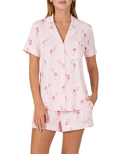 Kate Spade New York Printed Boxer Pajama Set In Pink
