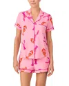 Kate Spade New York Printed Short Sleeve Boxer Pajama Set In Lobster Dance