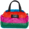 Kate Spade New York Puffed Faux-fur Stripe Satchel In Multi
