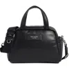 Kate Spade New York Puffed Leather Satchel Bag In Black
