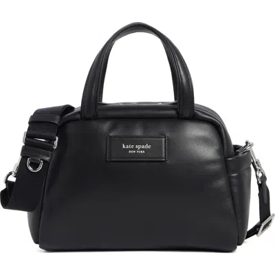 Kate Spade New York Puffed Leather Satchel Bag In Black