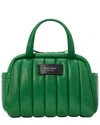 Kate Spade New York Puffed Perforated Leather Satchel In Green