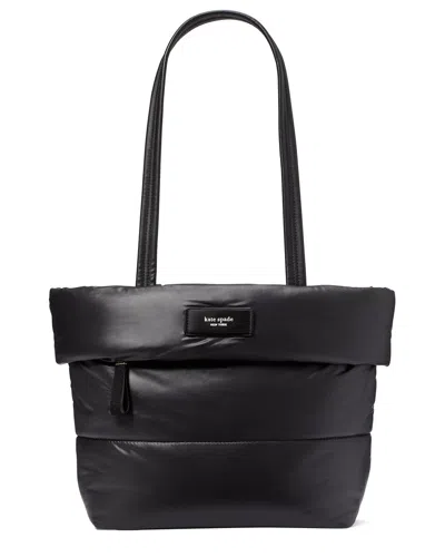 Kate Spade New York Puffed Puffy Small Tote In Black