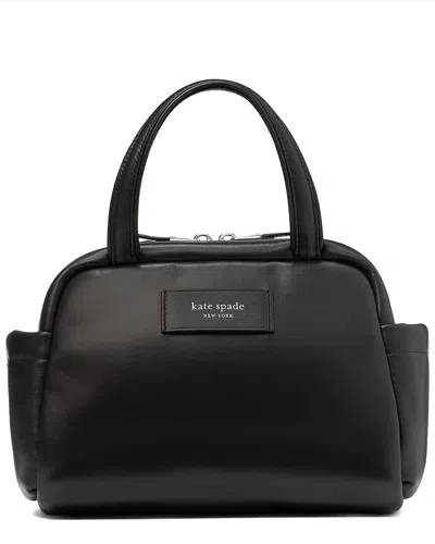 Kate Spade New York Puffed Smooth Leather Satchel In Black