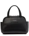 Kate Spade New York Puffed Smooth Leather Satchel In Black