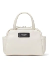 Kate Spade New York Puffed Smooth Leather Satchel In Parchment