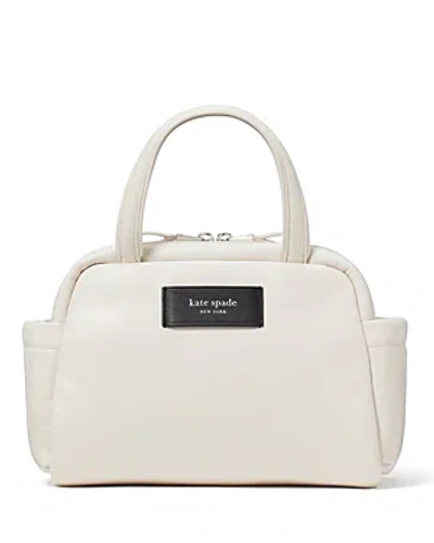Kate Spade New York Puffed Smooth Leather Satchel In Parchment