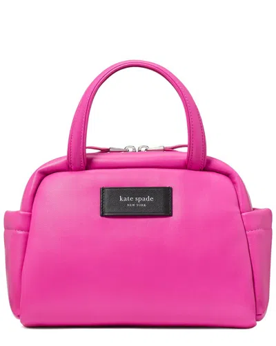 Kate Spade New York Puffed Smooth Leather Satchel In Pink