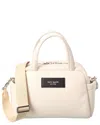 Kate Spade New York Puffed Smooth Leather Satchel In White