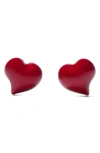 Kate Spade New York Puffy Heart Stud Earrings In Red