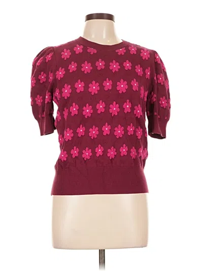 Pre-owned Kate Spade New York Pullover Sweater In Burgundy