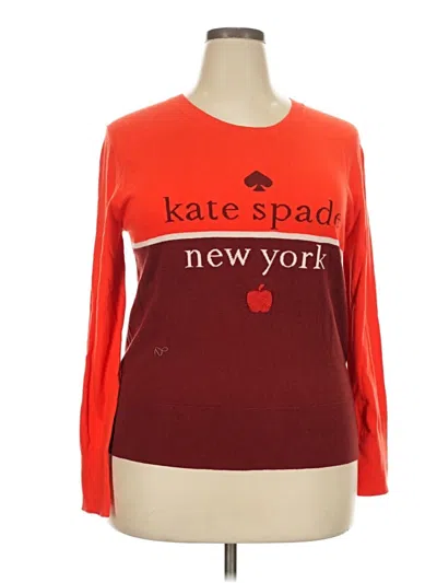 Pre-owned Kate Spade New York Pullover Sweater In Red