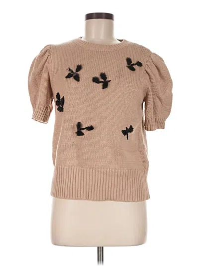 Pre-owned Kate Spade New York Pullover Sweater In Tan