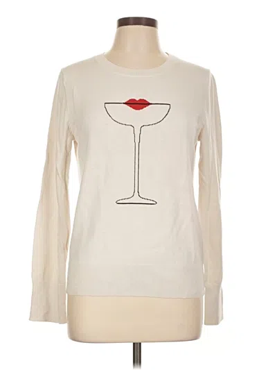 Pre-owned Kate Spade New York Pullover Sweater In White