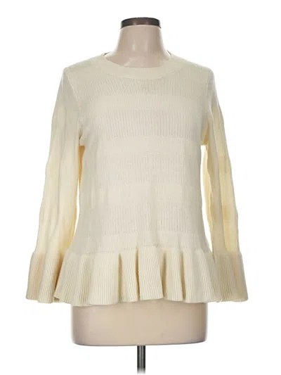 Pre-owned Kate Spade New York Pullover Sweater In White